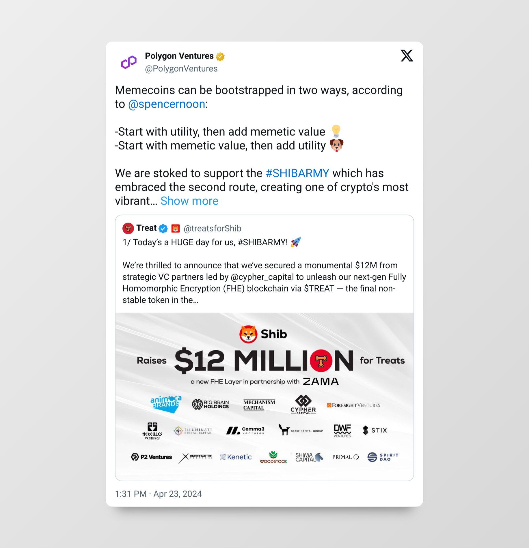 Shib Builds a $12 Million War Chest